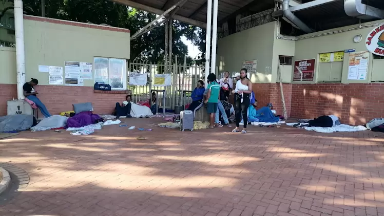 No Covid-19 vaccine so DUT students spend the night on the pavement